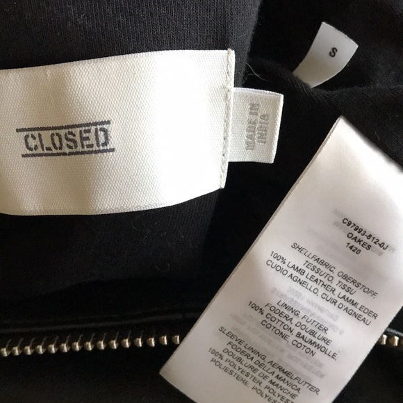 Closed Oakes leather moto jacket S - Picture 16 of 16